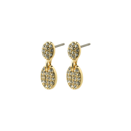 Pilgrim Beat Crystal Earrings Gold