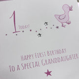 Granddaughter One Today Birthday Card