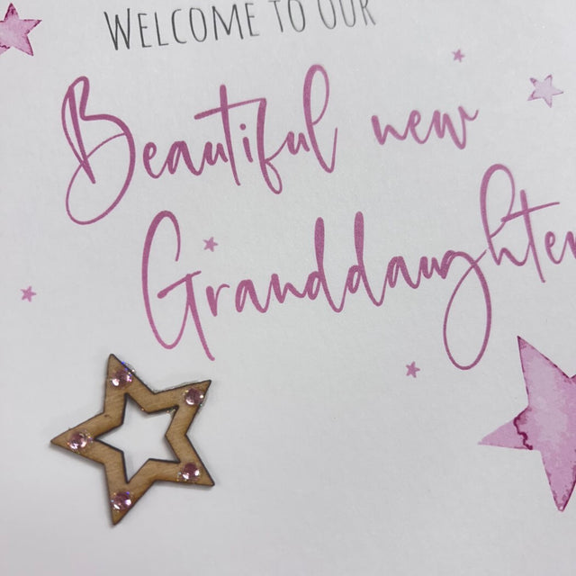 Welcome Our New Granddaughter Star Card