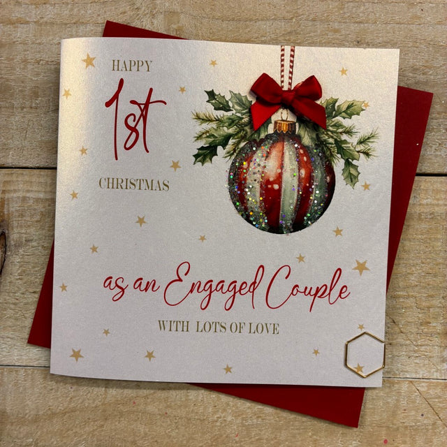 1st Christmas as Engaged Couple Christmas Card