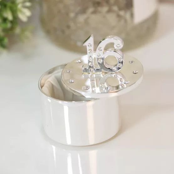 16th Birthday Trinket Box with Crystals