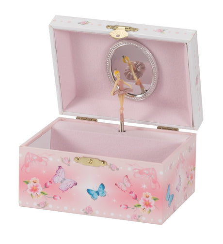 Ballerina with Butterflies Musical Jewellery Box