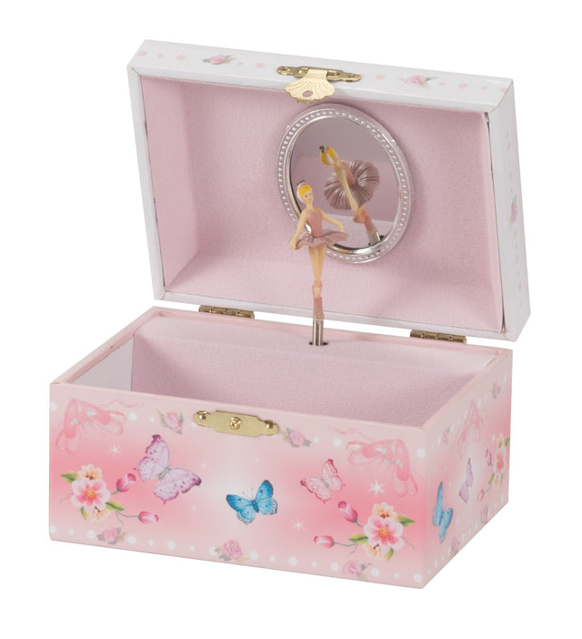 Ballerina with Butterflies Musical Jewellery Box