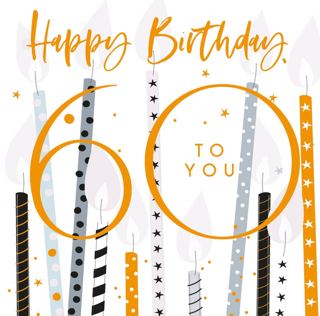 60th Birthday Card - Candles