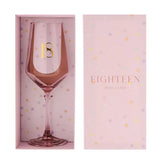 18th Confetti Wine Glass