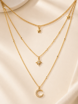 Layered Moon Gold Necklace