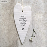 East Of India Long Heart - Strength Courage Inspires Us