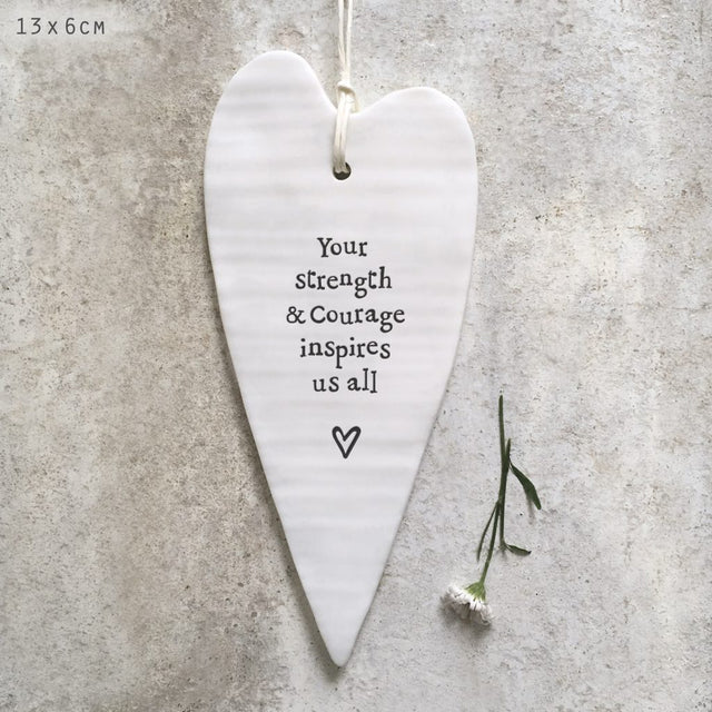 East Of India Long Heart - Strength Courage Inspires Us