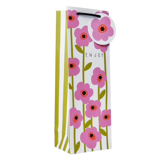 Mauve Flower Bottle Bag