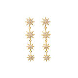 Constellation Multi Drop Stars Earrings - Gold