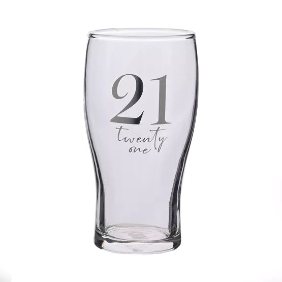 21st Birthday Beer Glass