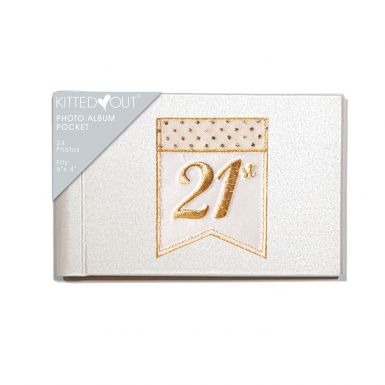 21st Birthday 6" X 4"  Pocket Photo Album