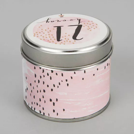 21st Birthday Tin Candle - Sugared Berries