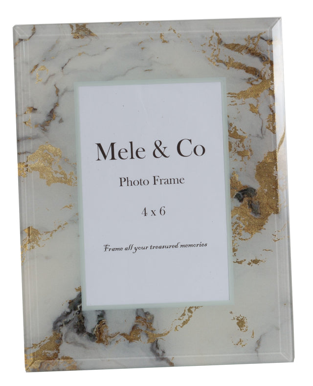 Gold Vein Marble Effect Photo Frame 4x6