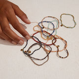 Pilgrim Gold and Green Indie Bracelet