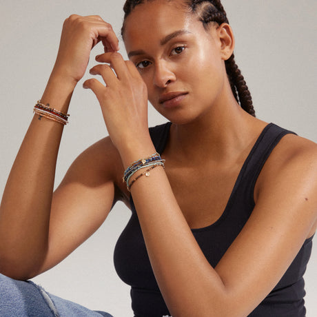 Pilgrim Gold and Brown Indie Bracelet