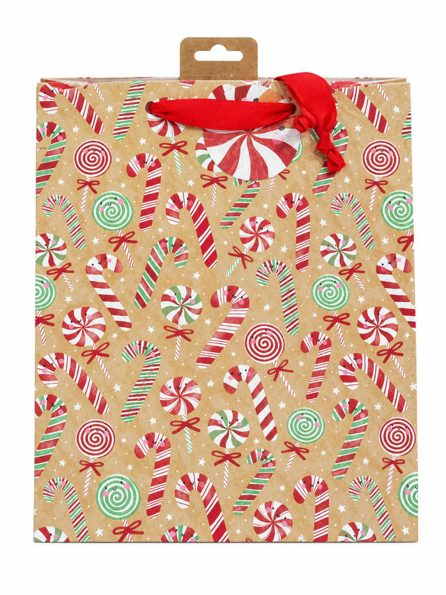 Candy Cane Lane Gift Bag - Large