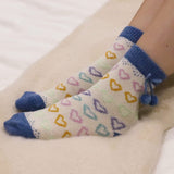 Maddie Heart Socks - BLUE