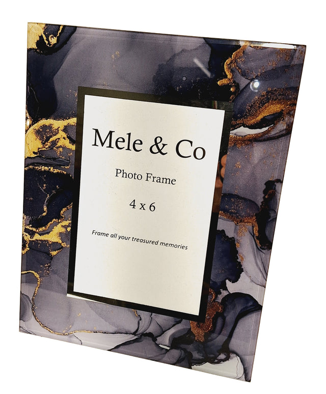 Molten Gold Effect Glass Photo Frame 4x6
