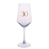 30th Confetti Wine Glass