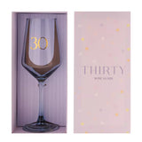 30th Confetti Wine Glass