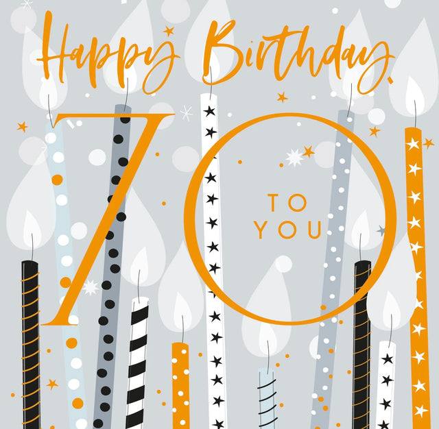 70th Birthday Card - Candles