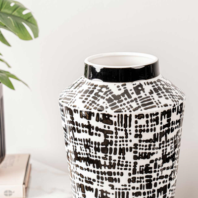 Black & White Ceramic Vase