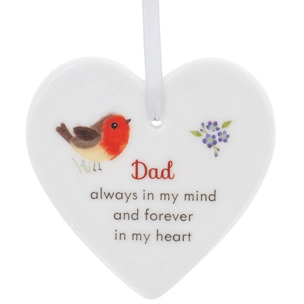 Forget Me Not Hanging Heart - Dad