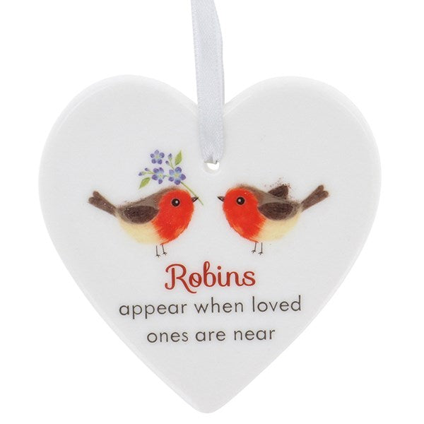 Forget Me Not Hanging Heart - Robins