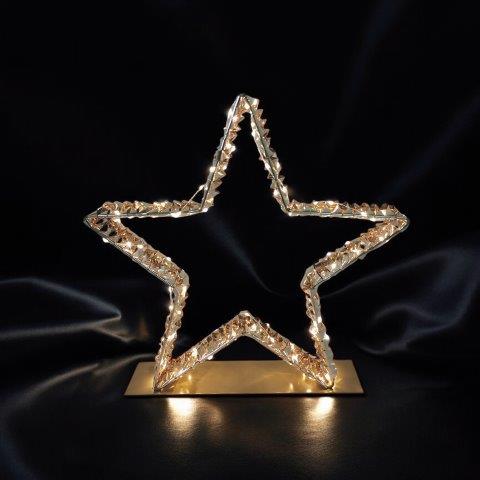 LED Gold Foil Star 100L 38cm