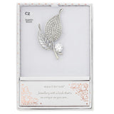 Magnetic Leaves Brooch Silver