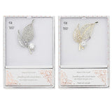 Magnetic Leaves Brooch Gold
