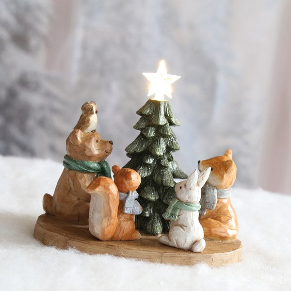 LED Animals & Tree 19x17cm