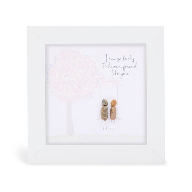 Mini Pebble Picture - Lucky to have a Friend