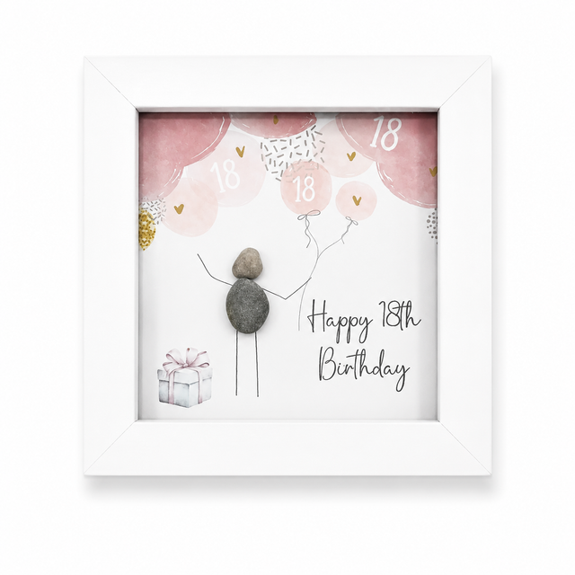 Mini Pebble Picture - Happy 18th Birthday
