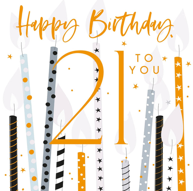21st Birthday Card - Candles