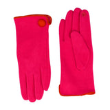 Button Detail Gloves - Pink