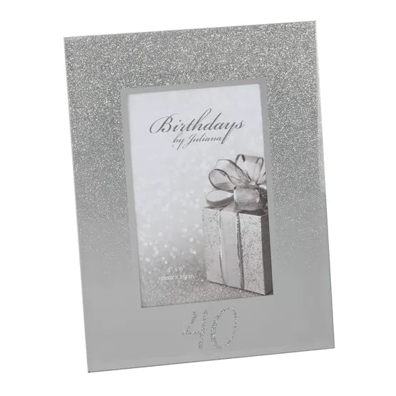 40th Birthday 4" X 6" Glitter Photo Frame