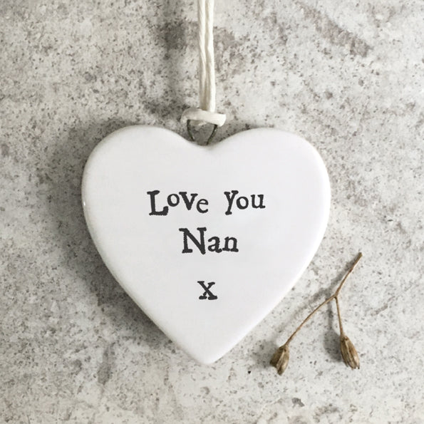 East of India Love You Nan Heart - Small