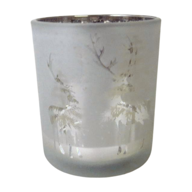 Two Deer Votive 6.8x7.4cm