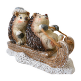 Hedgehogs On Sleigh 15cm