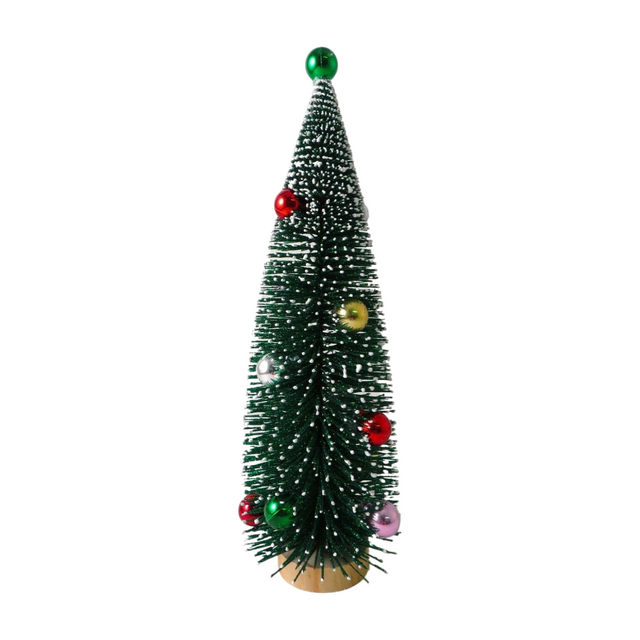 Green Tree with Baubles 31cm