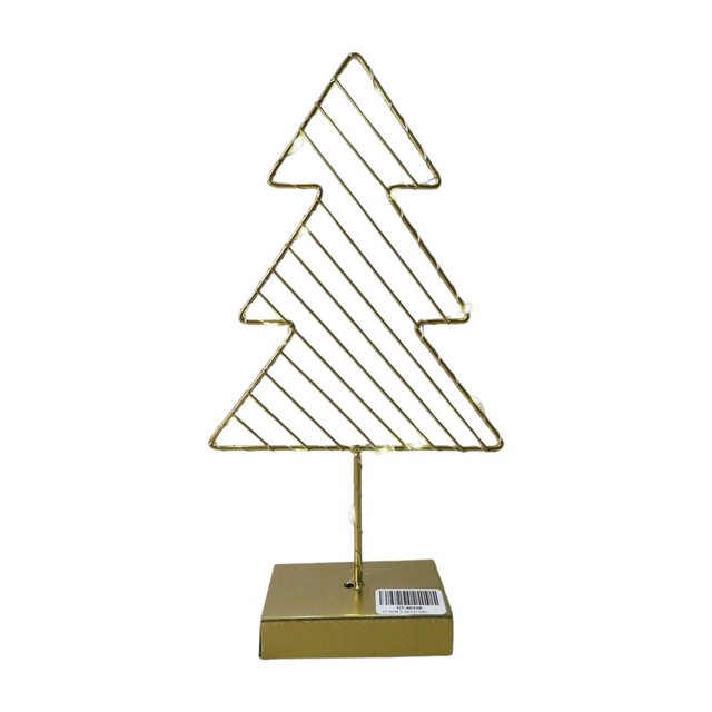 LED Light Up Gold Tree 32cm