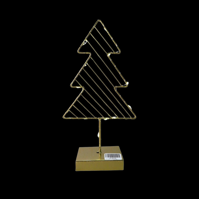 LED Light Up Gold Tree 32cm