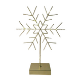 LED Light Up Gold Snowflake 32cm