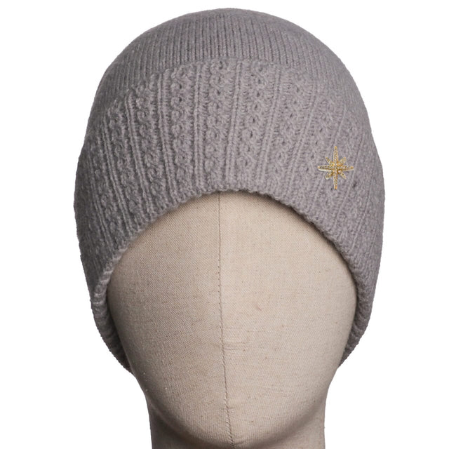 Cable Detail Hat - Grey