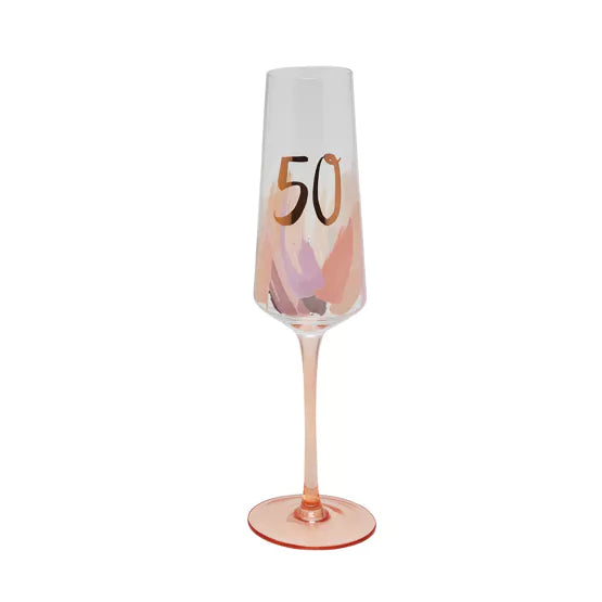 50th Birthday Brushstrokes Flute
