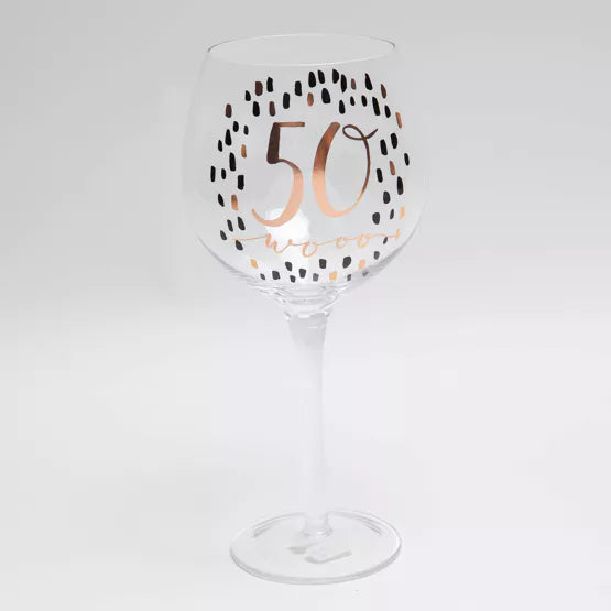 50th Birthday Gin Glass