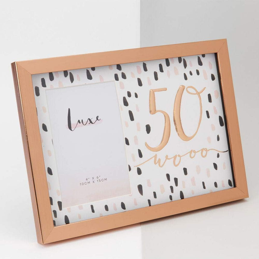 50th Birthday 4" X 6" Photo Frame