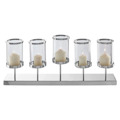 Kensingtson Townhouse 5 Light Silver Candle Holder